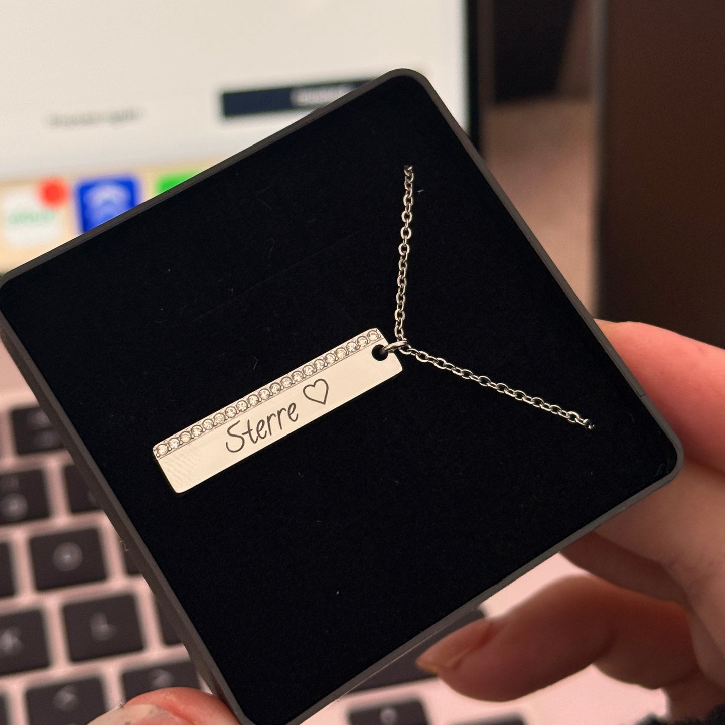 Engraved Bar Ketting