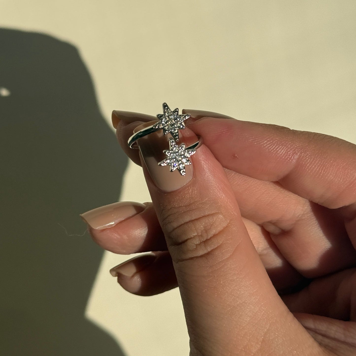 Sparkle Double Star Ring