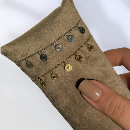 Heart Coin Armband