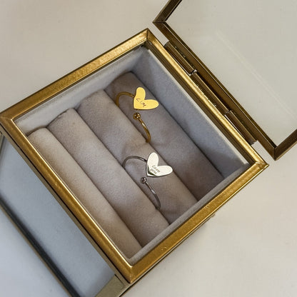 Engraved Message Heart Ring