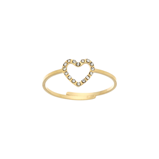 Sparkling Heart Ring