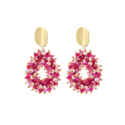 Oval Cluster Statement Oorbellen