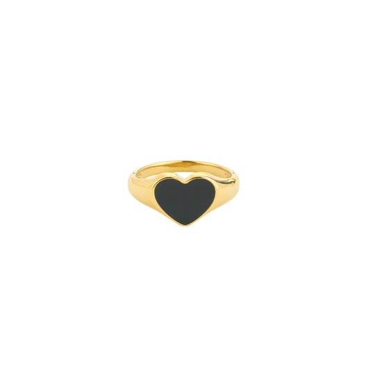 Midnight Heart Ring
