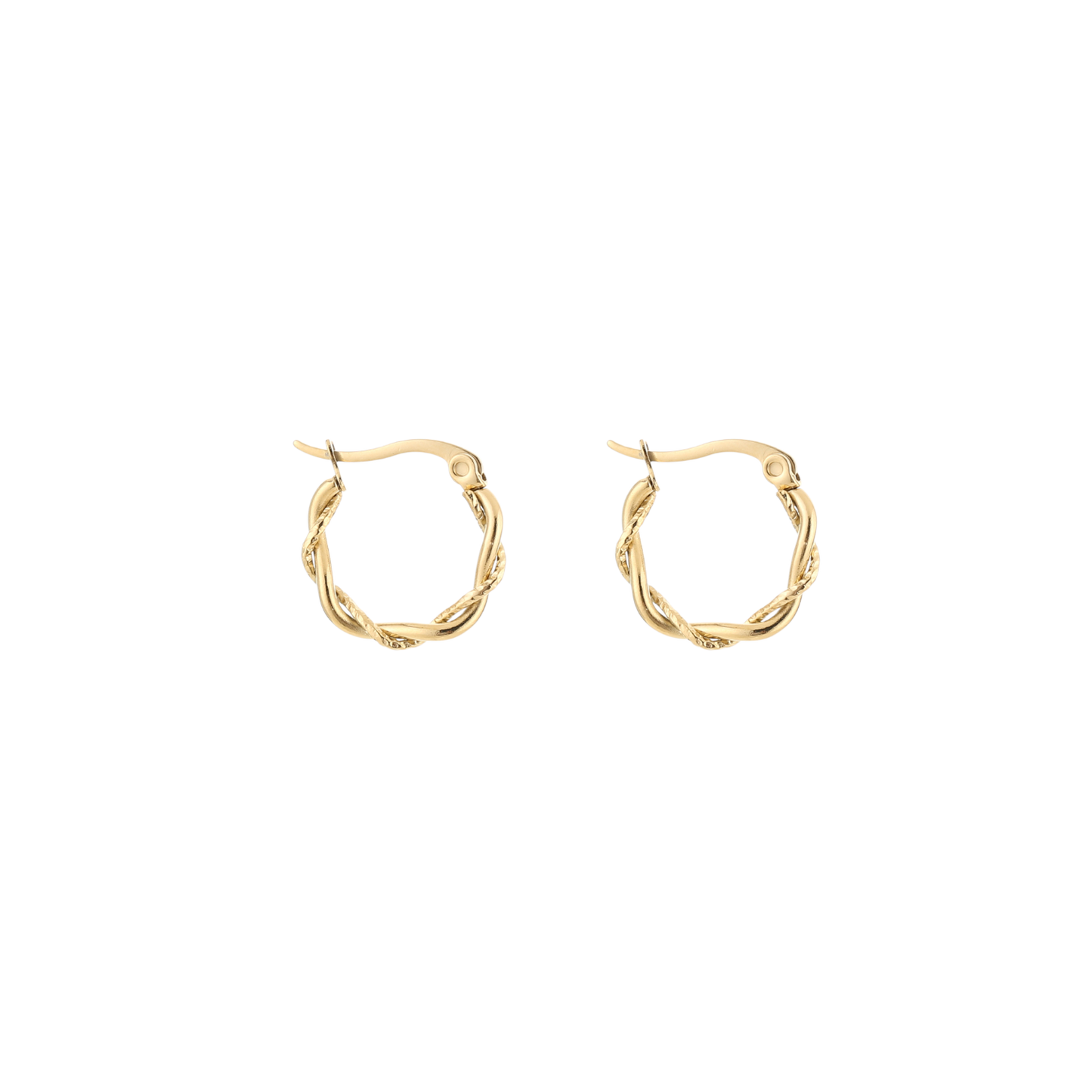 Braided Mini Hoops Oorbellen