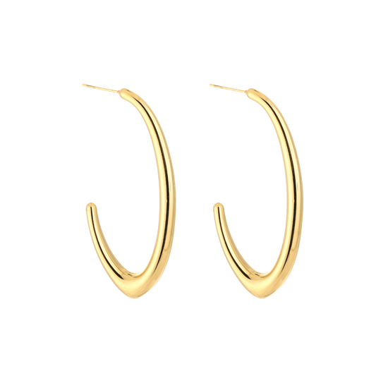 Modern Curve Hoops Oorbellen