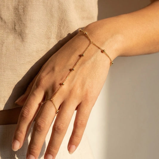 Minimal Beaded Hand Chain