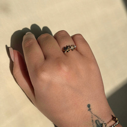 Ocean Pearl Turtle Ring