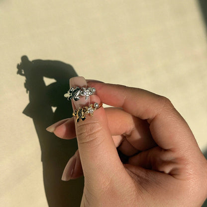 Ocean Pearl Turtle Ring