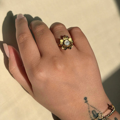 Pearl Bloom Statement Ring