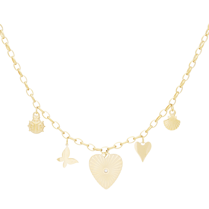 charm-ketting-hart-vlinder-schelp-lieveheersbeestje