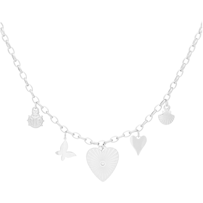 charm-ketting-hart-vlinder-schelp-lieveheersbeestje