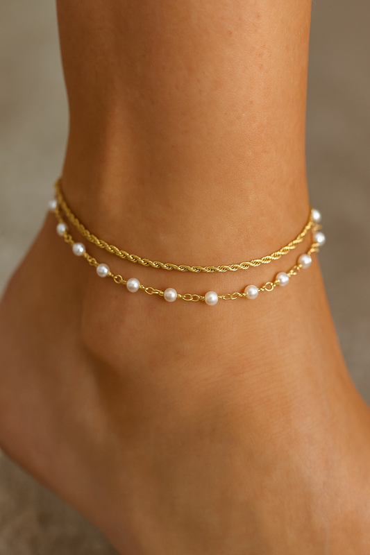 Pearl Glow Enkelbandje