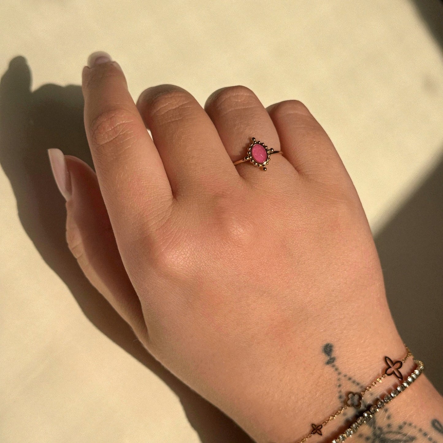 Vintage Oval Stone Ring