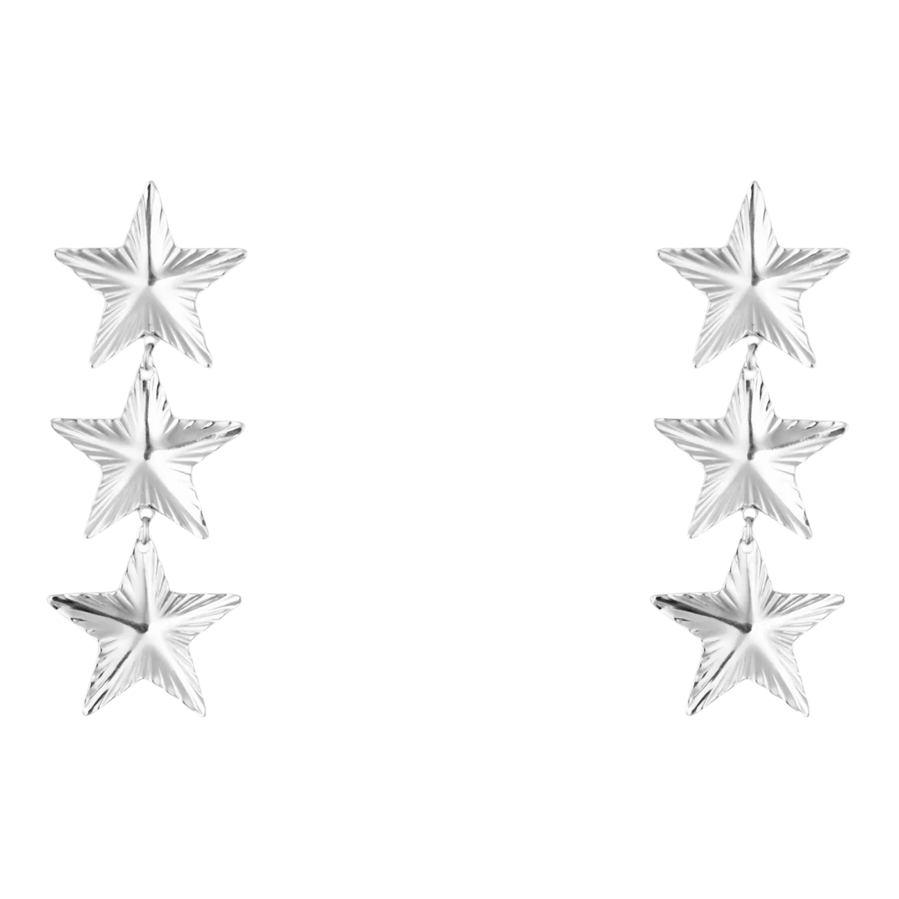 Triple Star Drop Oorbellen