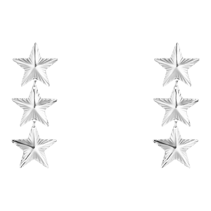 Triple Star Drop Oorbellen