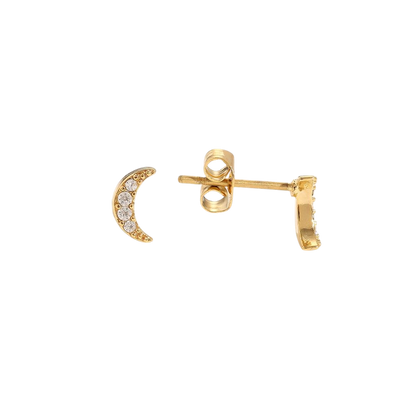 Moonlight Crescent Studs
