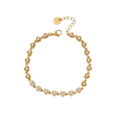 Sparkling Heart Chain Armband