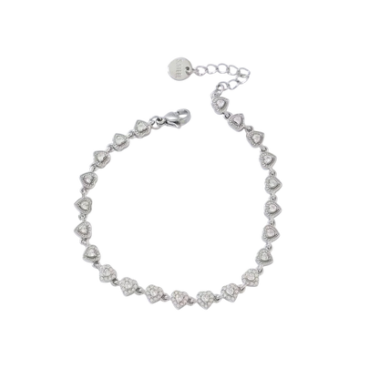 Sparkling Heart Chain Armband