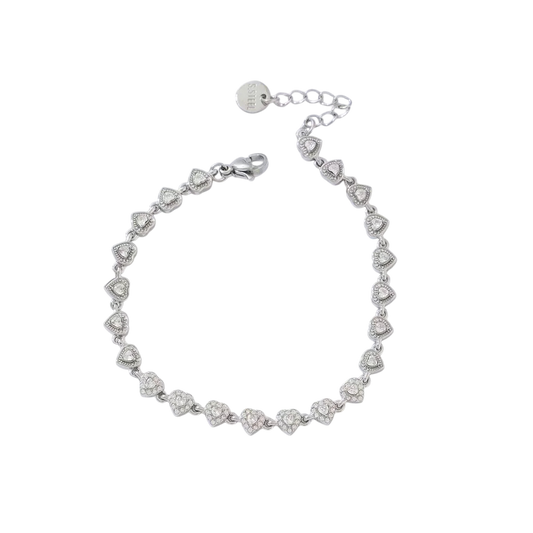 Sparkling Heart Chain Armband