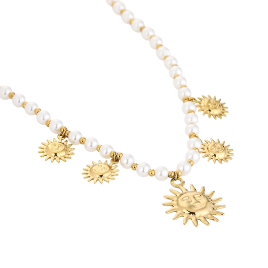 Golden Sun & Pearl Ketting