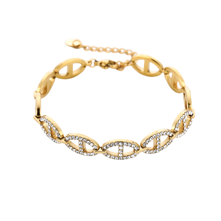 Sparkling Oval Charm armband