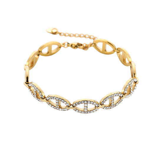 Sparkling Oval Charm armband