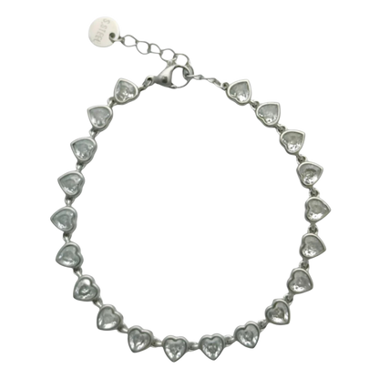 Sparkling Heart Chain Armband